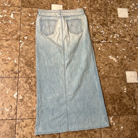 MOTHER DENIM THE STRAIGHT A MAXI SKIRT in HUMMINGBIRD sz 28 - Picture 10 of 13